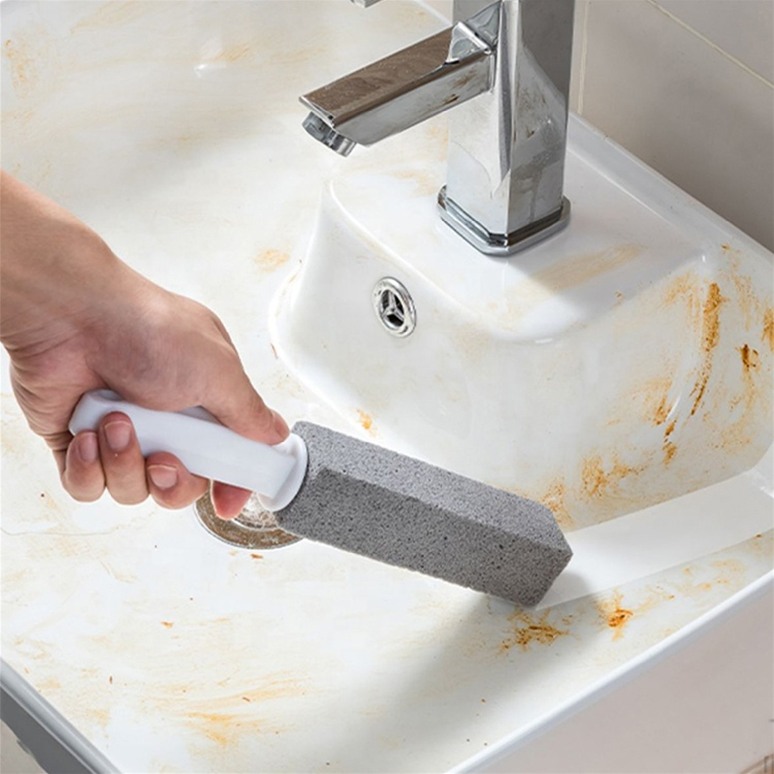 1pcs Grill Cleaning Brick Block 1pcs Pumice Stone Toilet Bowl Cleaner with Handle