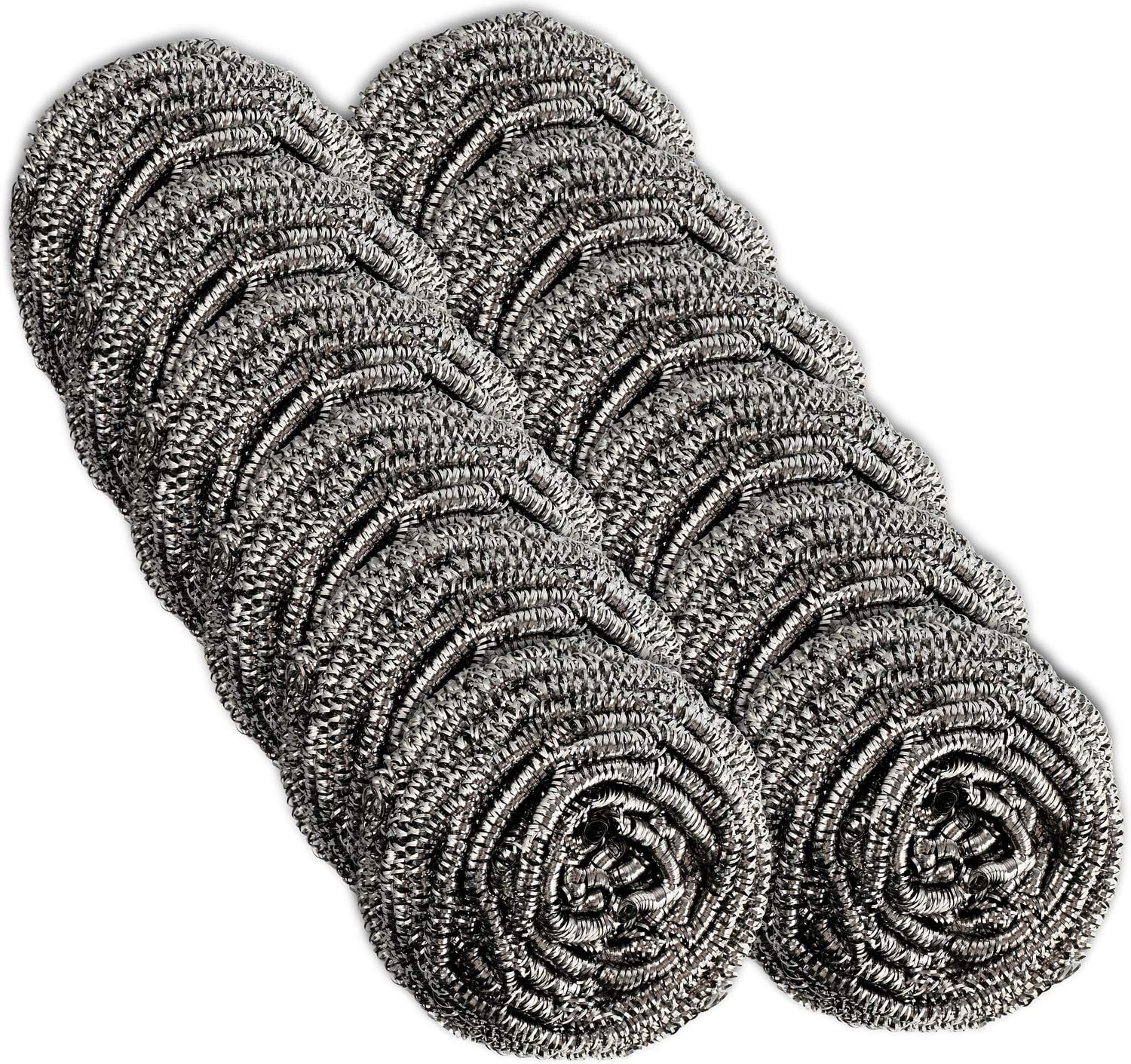 Stainless Steel Scourers by Scrub It – Steel Wool Scrubber Pad Used for Dishes, Pots, Pans, and Ovens. Easy scouring for Tough Kitchen Cleaning