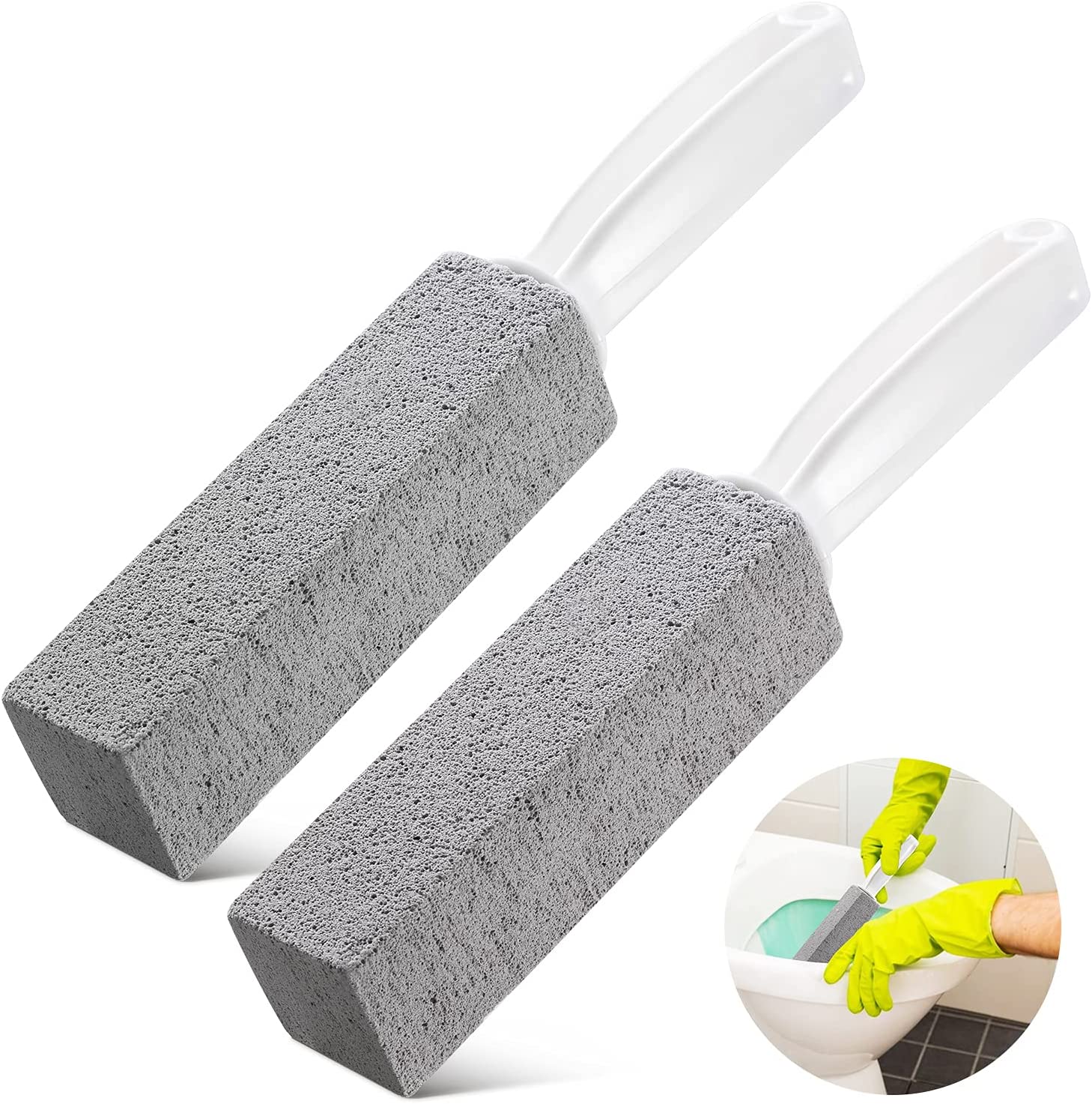 Pumice Stone for Toilet Bowl Cleaning with Handle Pumice Toilet Stone